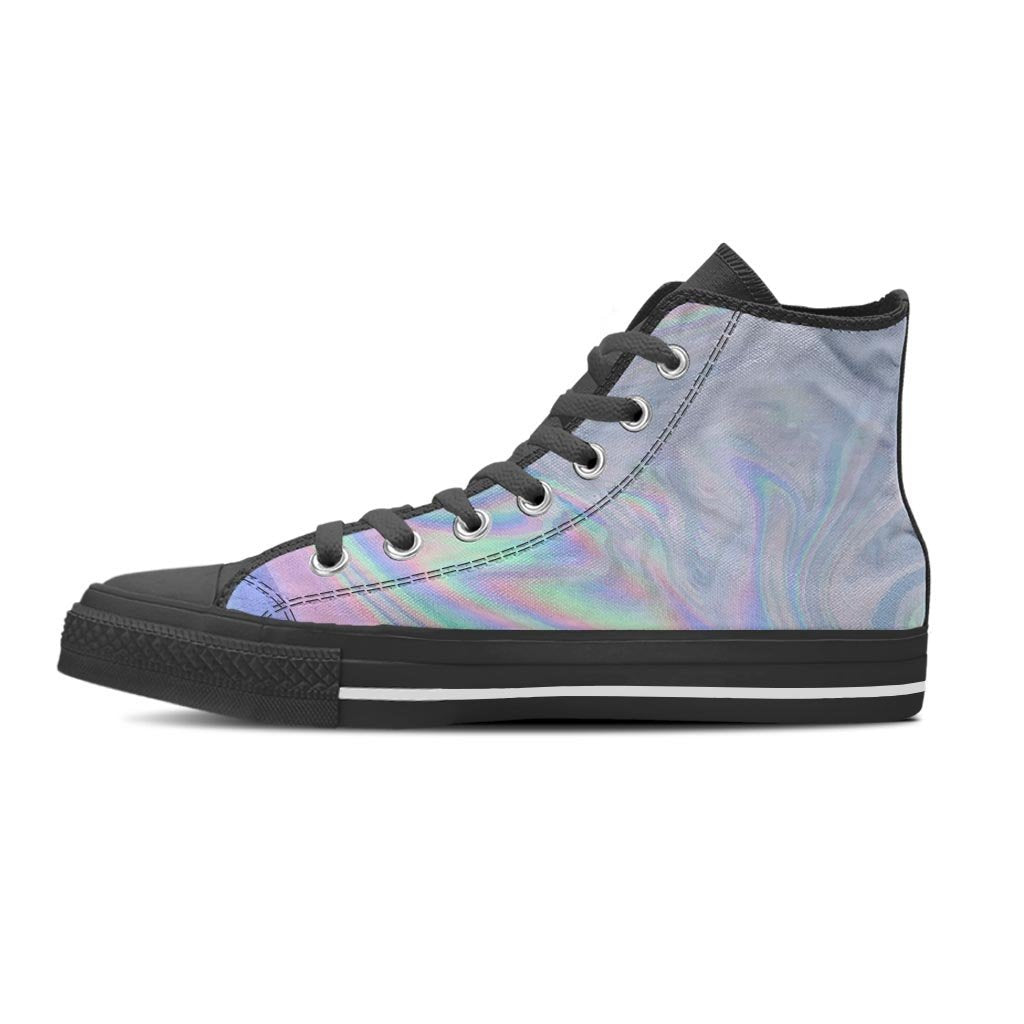 Holographic Abstract Women's High Top Shoes-grizzshop