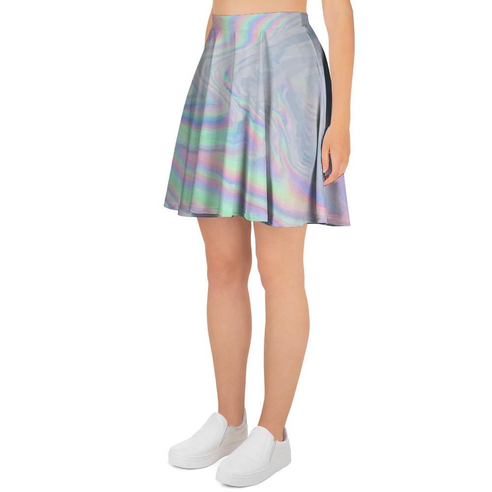 Holographic Abstract Women's Skirt-grizzshop