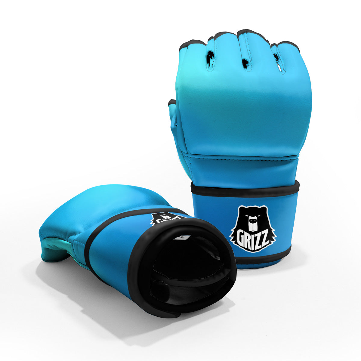 Holographic Blue Print MMA Gloves-grizzshop