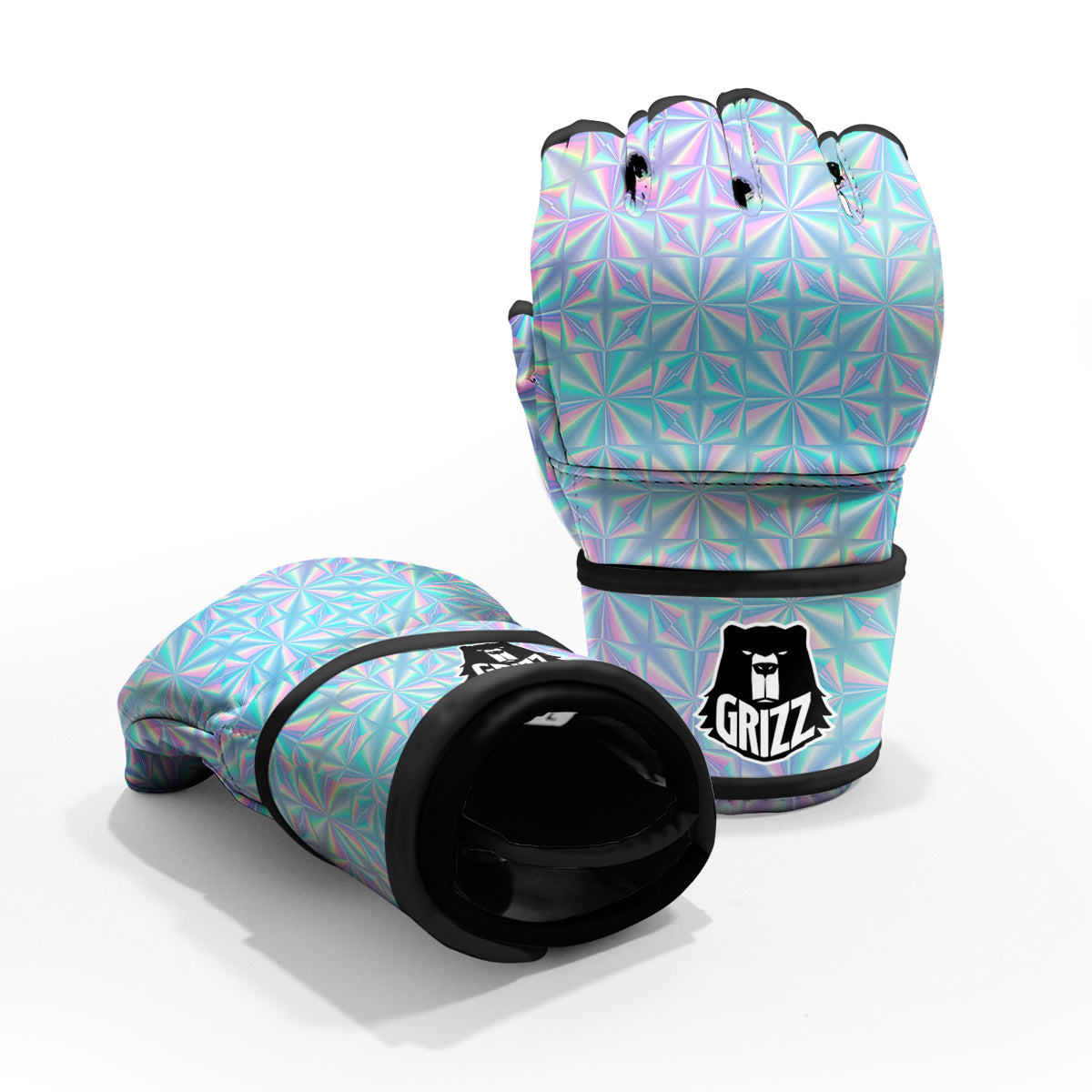 Holographic Paper Texture Print MMA Gloves-grizzshop