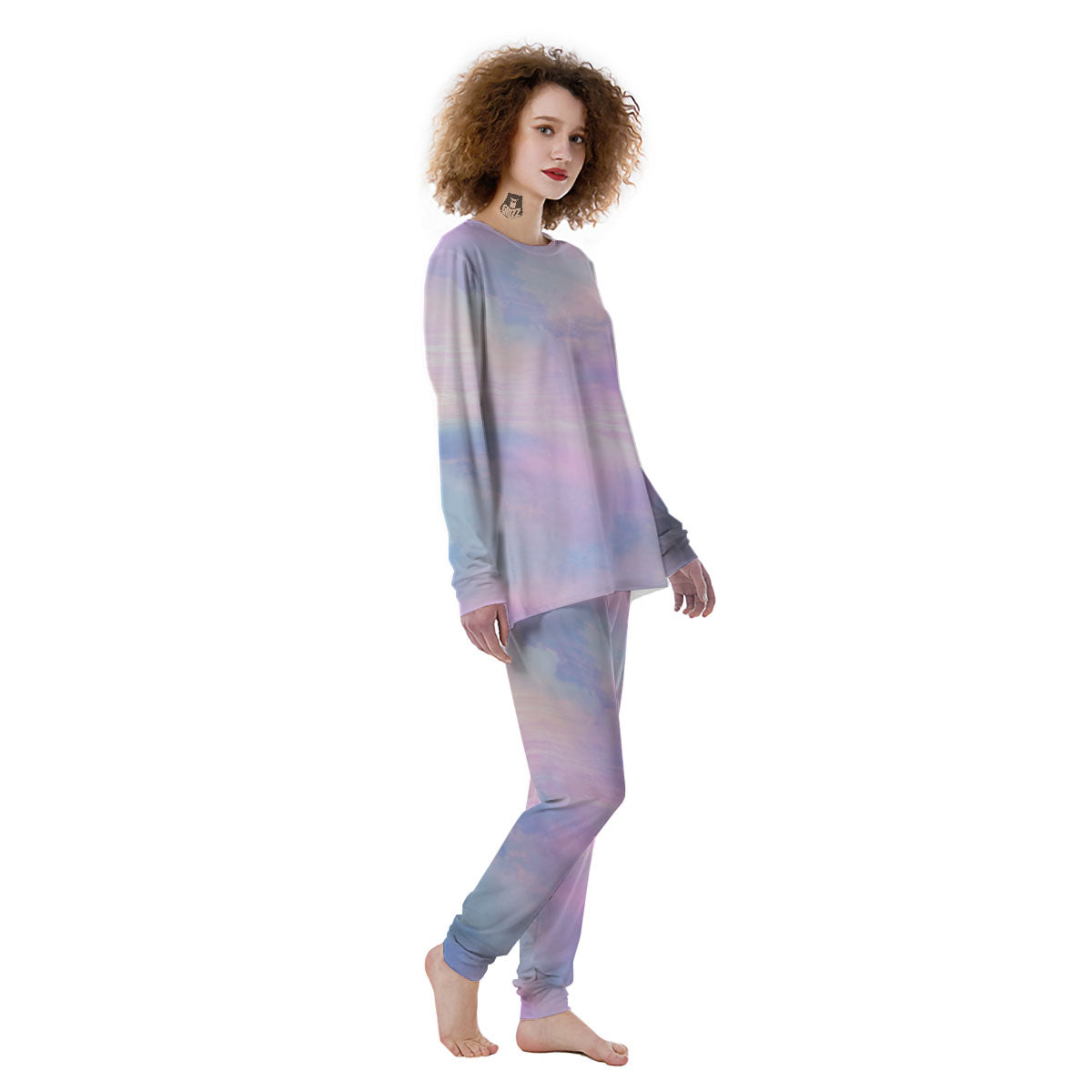 Holographic Pastel Print Women's Pajamas-grizzshop