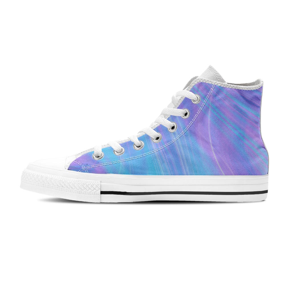 Holographic Print Women's High Top Shoes-grizzshop