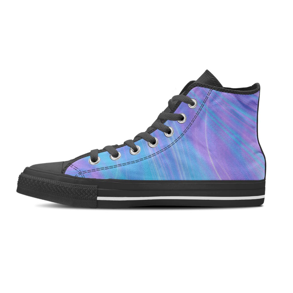 Holographic Print Women's High Top Shoes-grizzshop