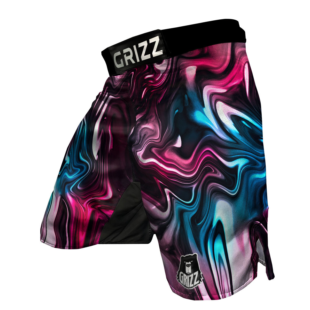Holographic Psychedelic Print Pattern MMA Shorts-grizzshop