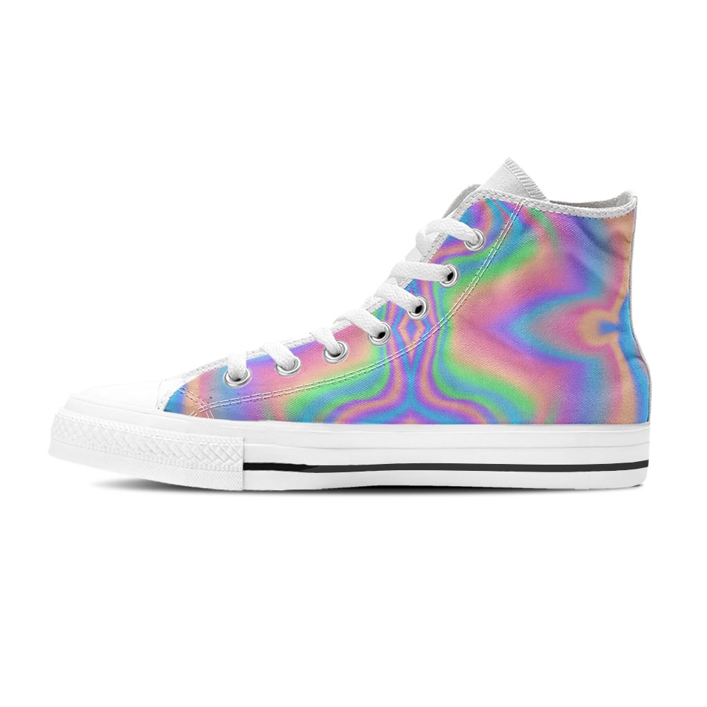 Holographic Trippy Women's High Top Shoes-grizzshop
