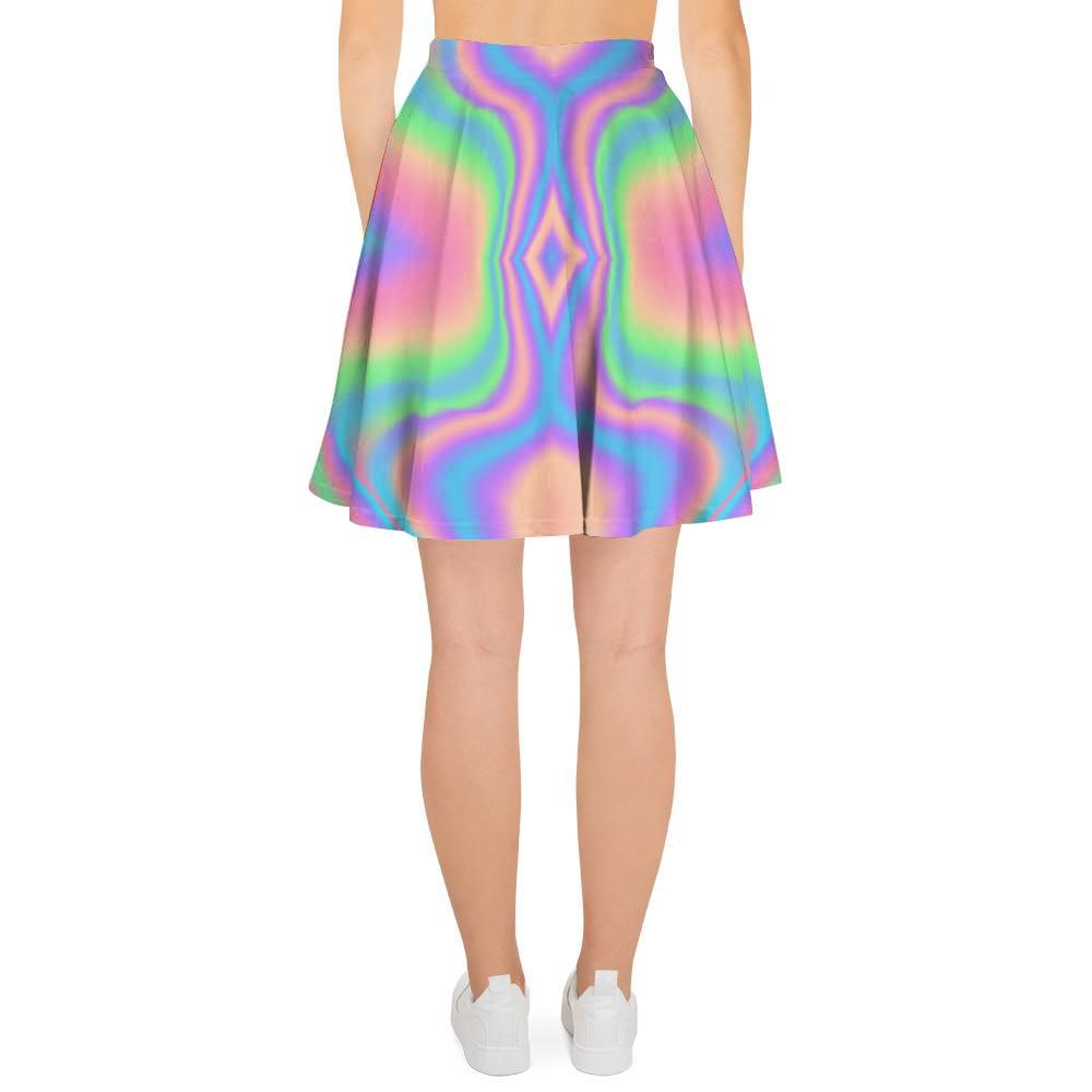 Holographic Trippy Women's Skirt-grizzshop