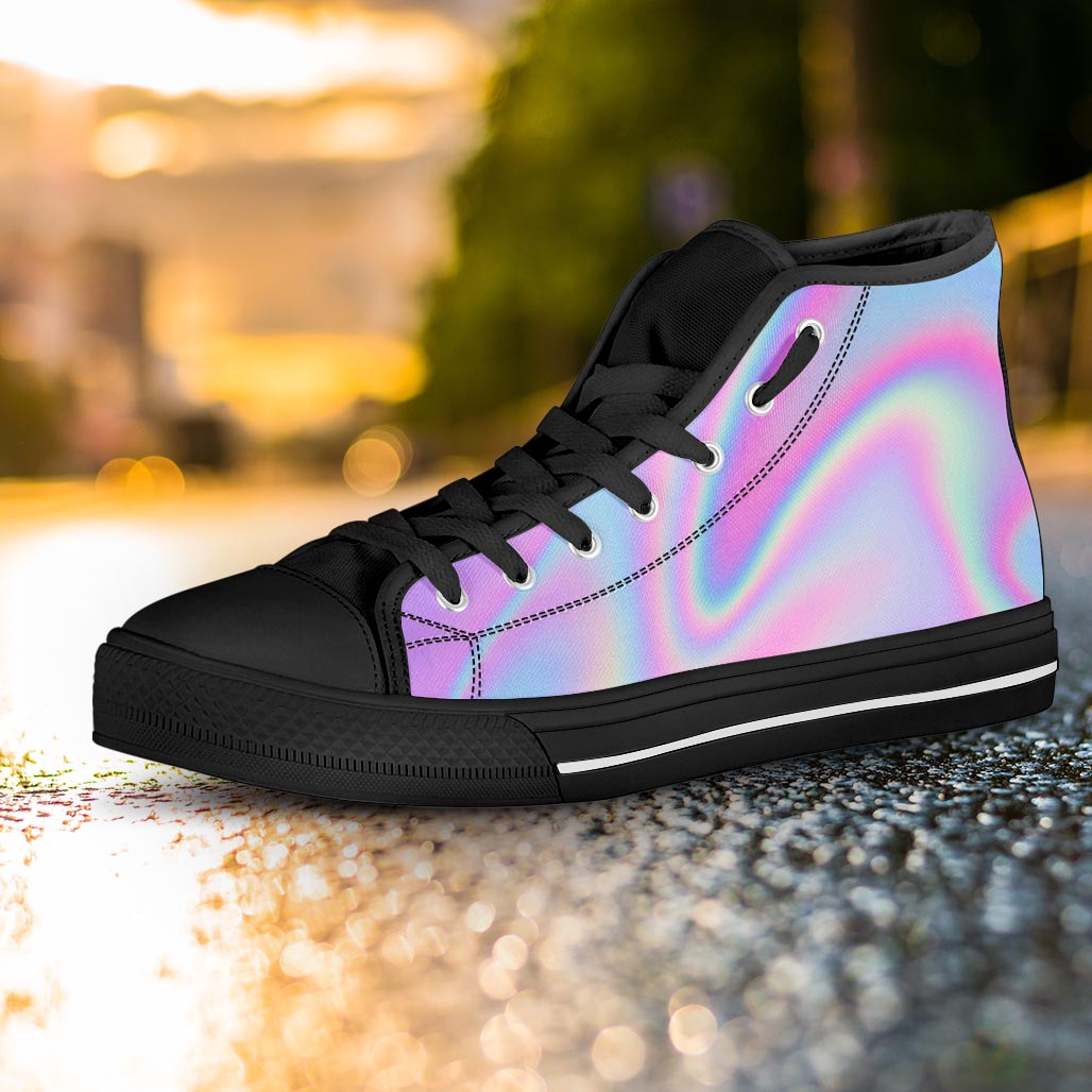 Holographic Women's High Top Shoes-grizzshop