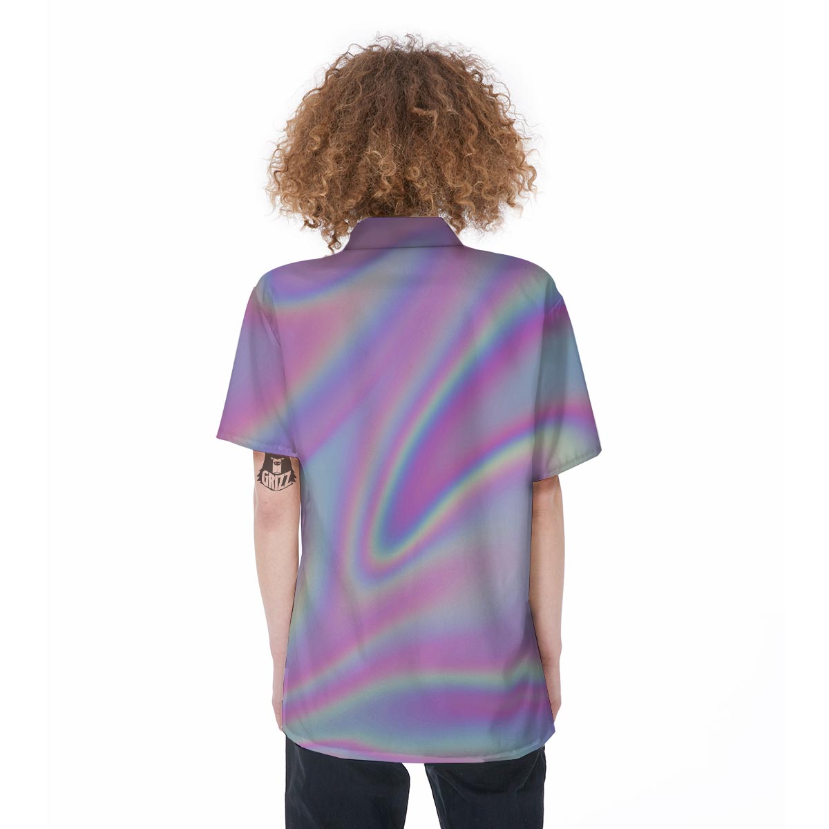 Holographic Women's Short Sleeve Shirts-grizzshop