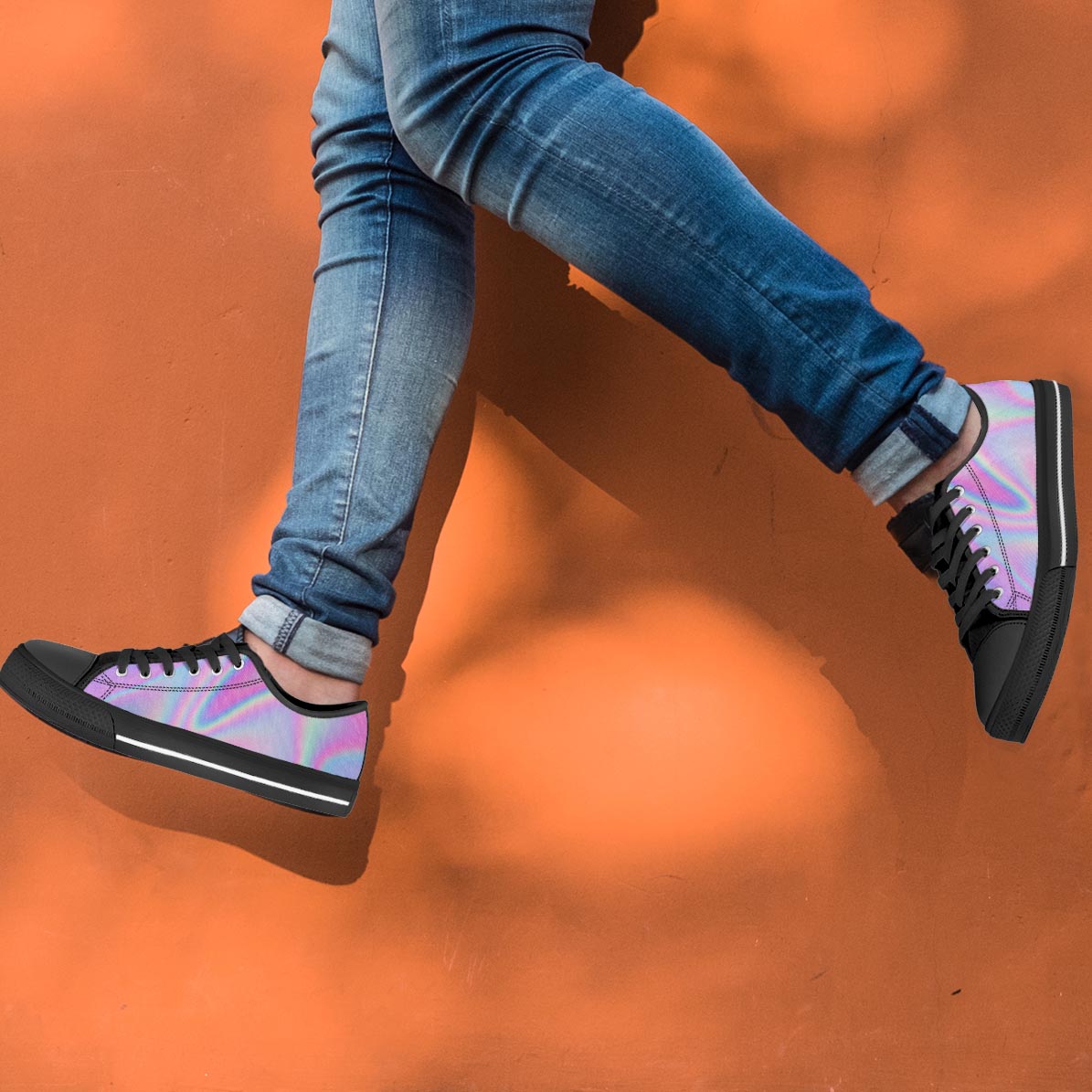 Holographic Men's Low Top Shoes-grizzshop