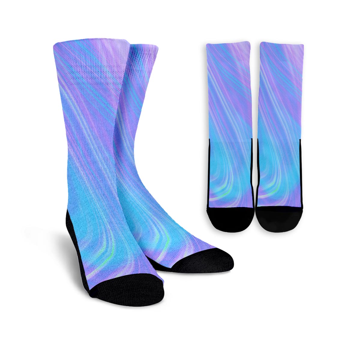 Holographic Print Unisex Socks-grizzshop