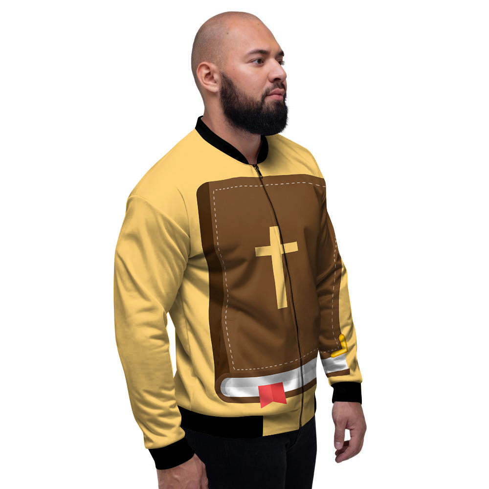 Holy Bible Christian Print Men's Bomber Jacket-grizzshop