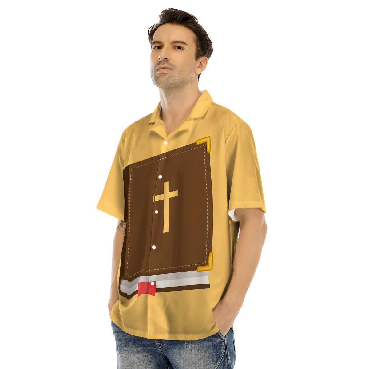 Holy Bible Christian Print Men's Hawaiian Shirt-grizzshop