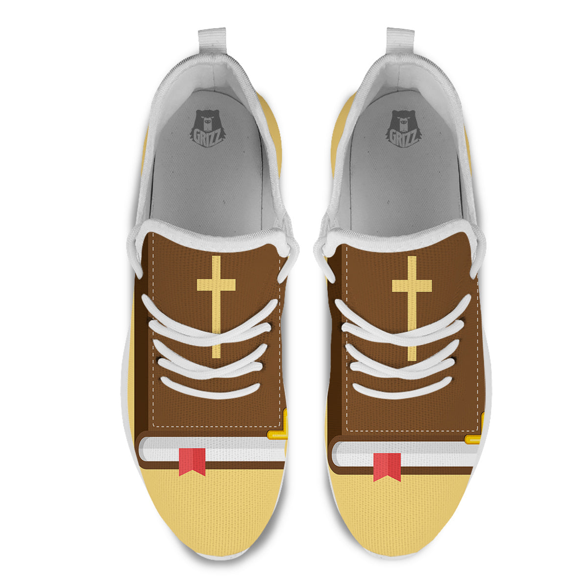 Holy Bible Christian Print White Athletic Shoes-grizzshop