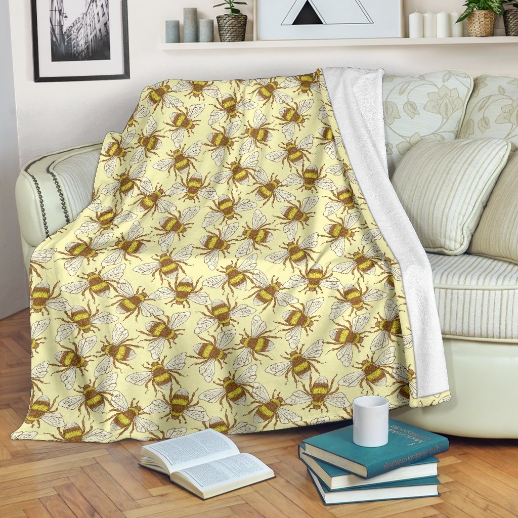 Honey Bee Gifts Pattern Print Blanket-grizzshop