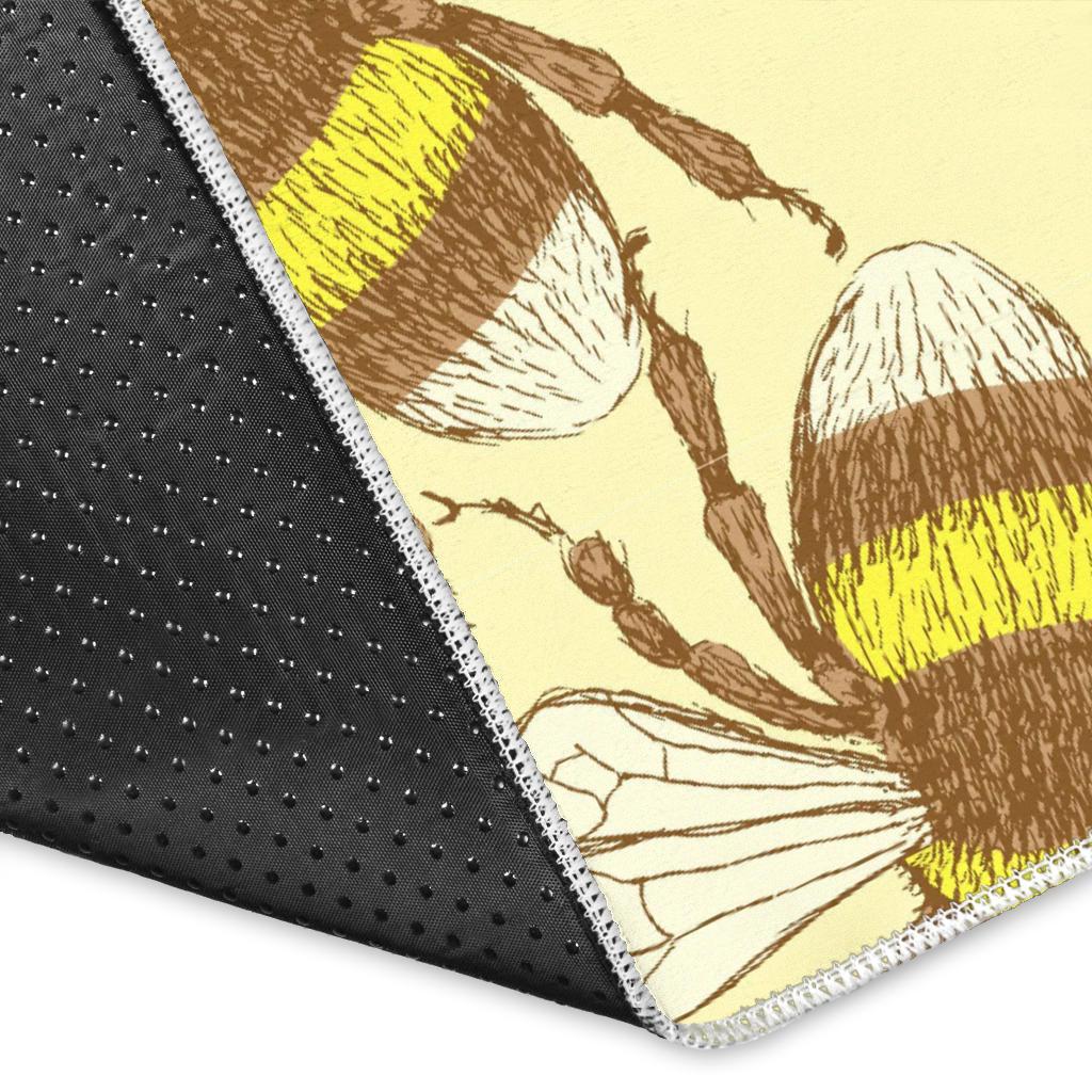 Honey Bee Gifts Pattern Print Floor Mat-grizzshop