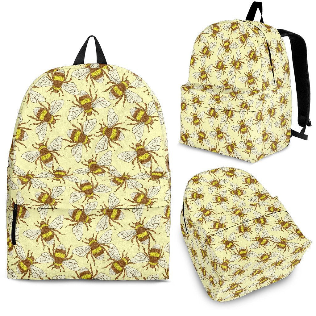 Honey Bee Gifts Pattern Print Premium Backpack-grizzshop