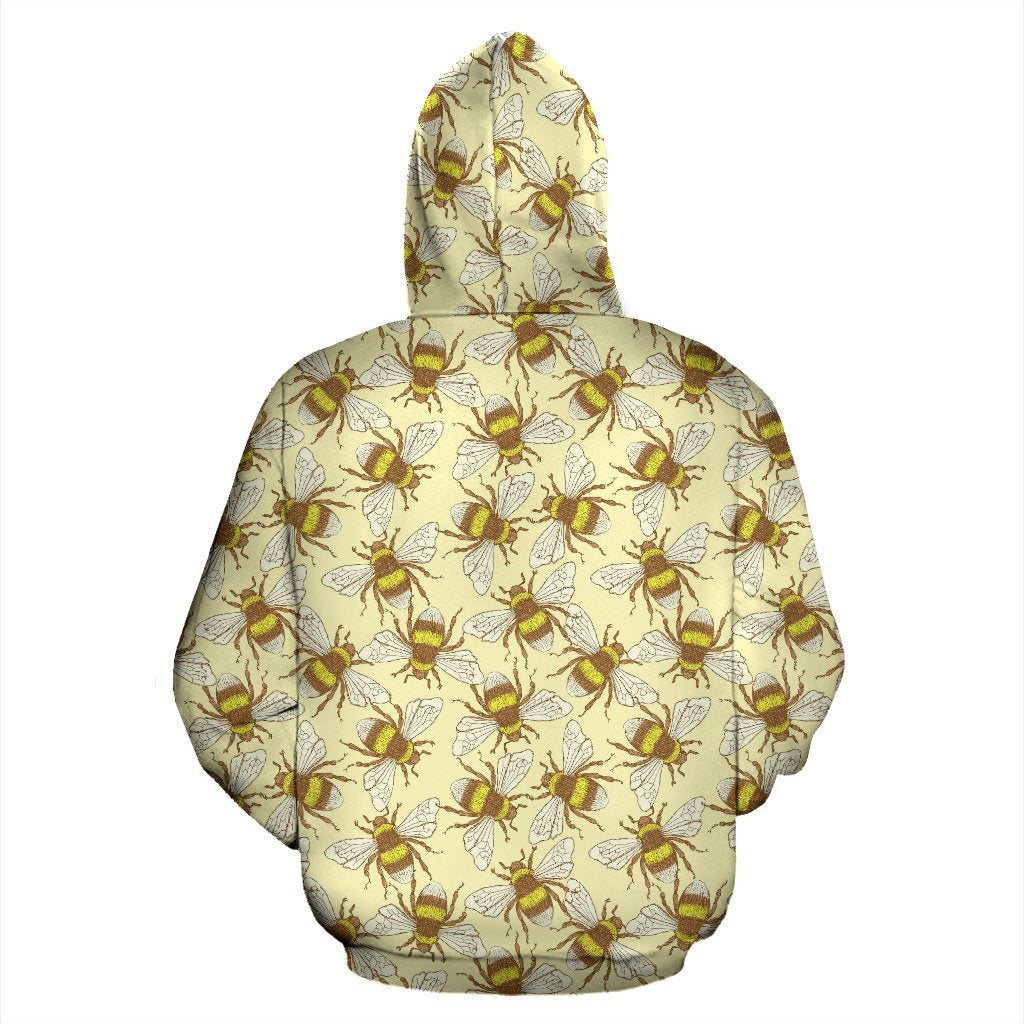 Honey Bee Gifts Pattern Print Women Men Pullover Hoodie-grizzshop