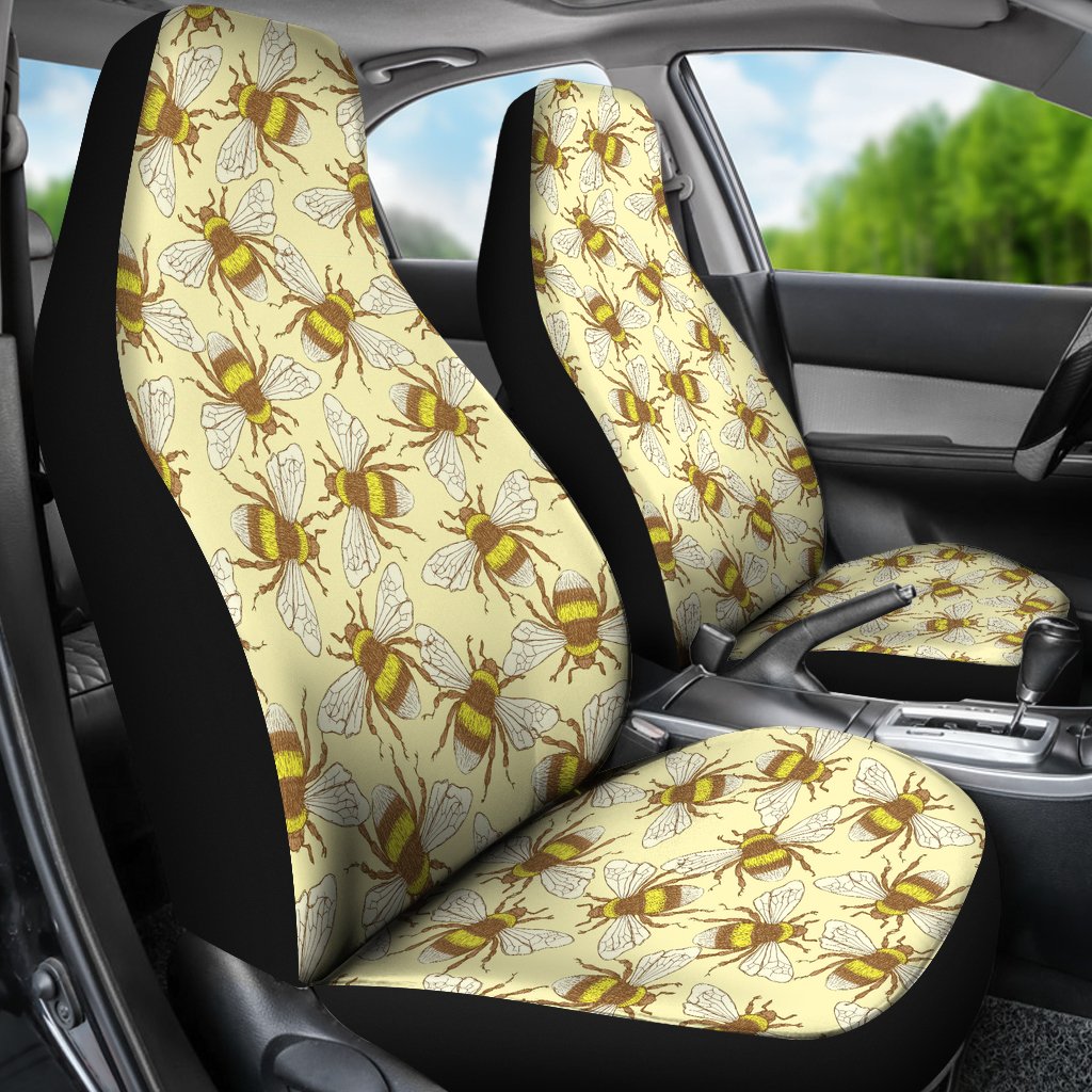 Honey Bee Gifts Pattern Print Universal Fit Car Seat Cover-grizzshop