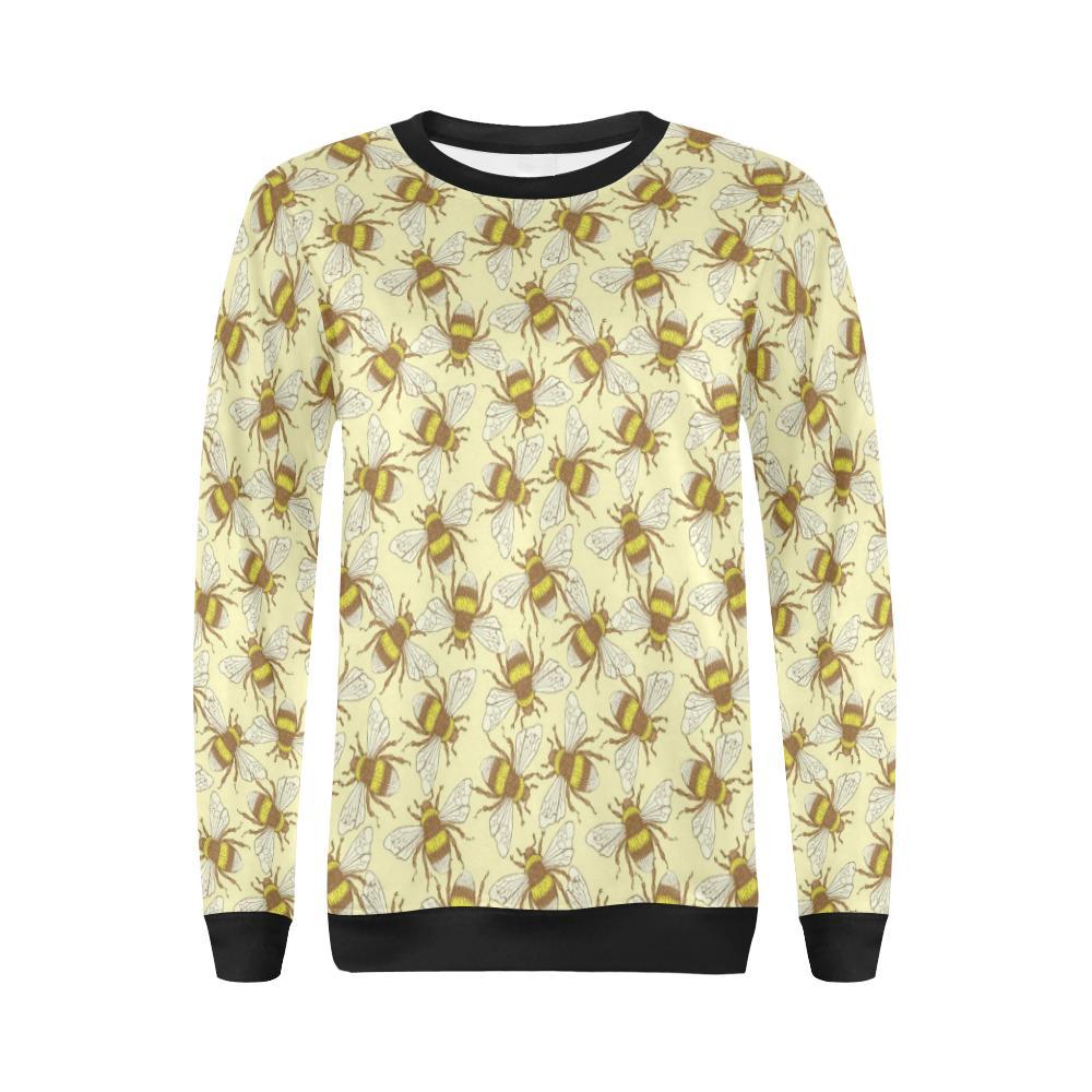Honey Bee Gifts Pattern Print Women Crewneck Sweatshirt-grizzshop