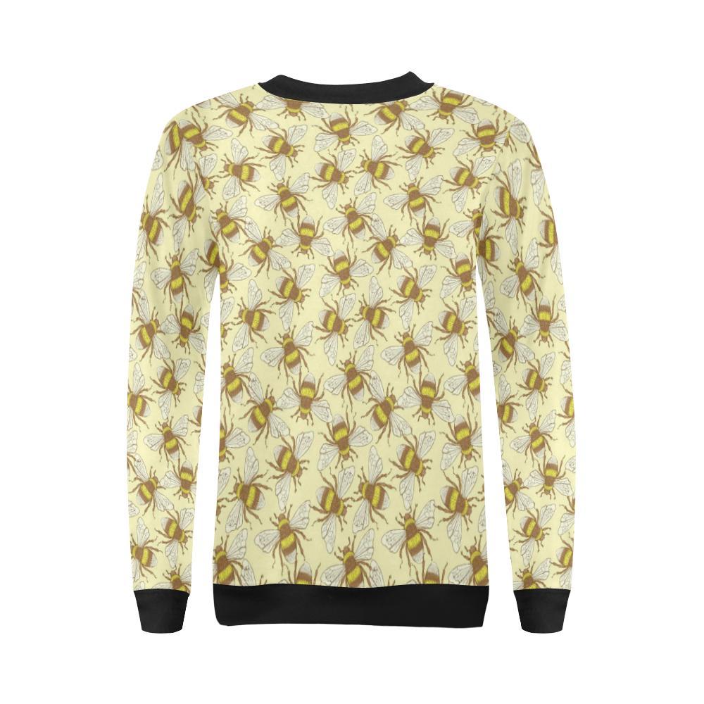 Honey Bee Gifts Pattern Print Women Crewneck Sweatshirt-grizzshop