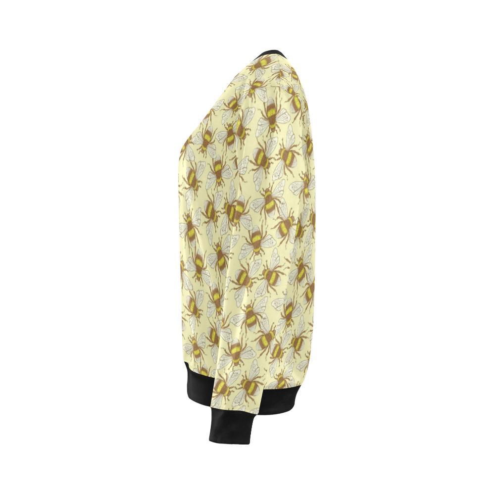 Honey Bee Gifts Pattern Print Women Crewneck Sweatshirt-grizzshop