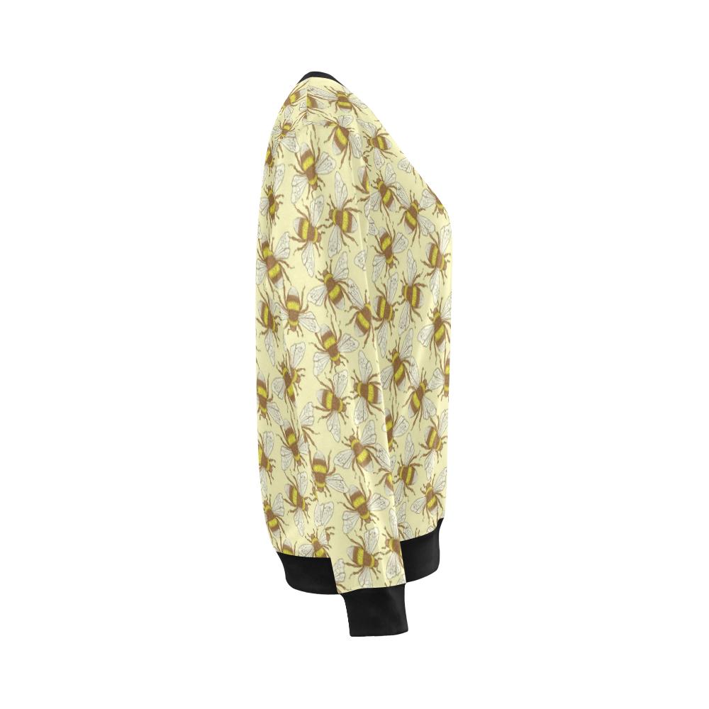 Honey Bee Gifts Pattern Print Women Crewneck Sweatshirt-grizzshop