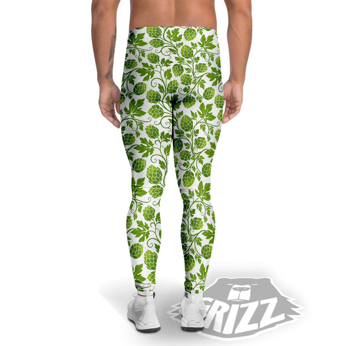 Hop Cone Cartoon Print Pattern Men's Leggings-grizzshop