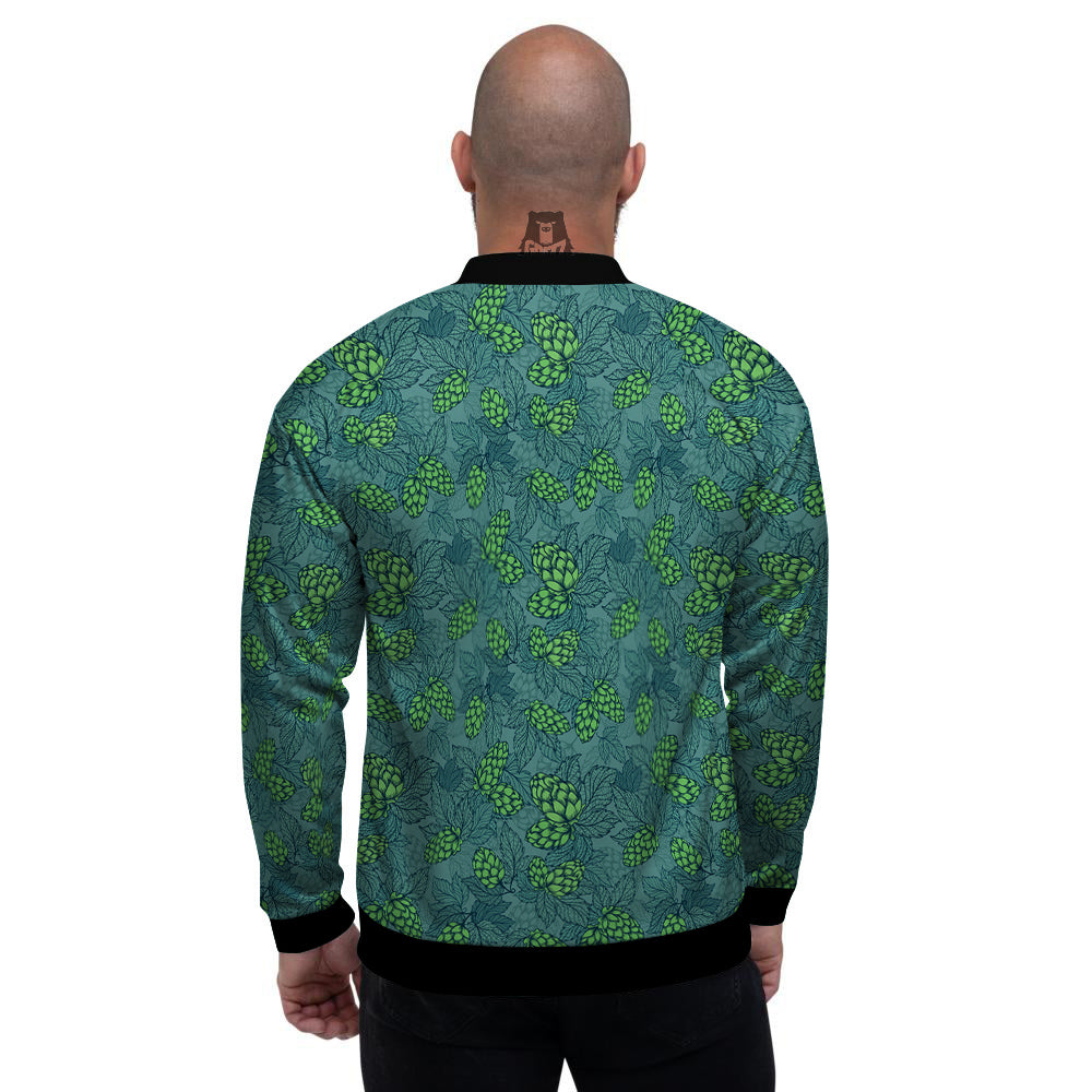Hop Cone Cute Print Pattern Men's Bomber Jacket-grizzshop