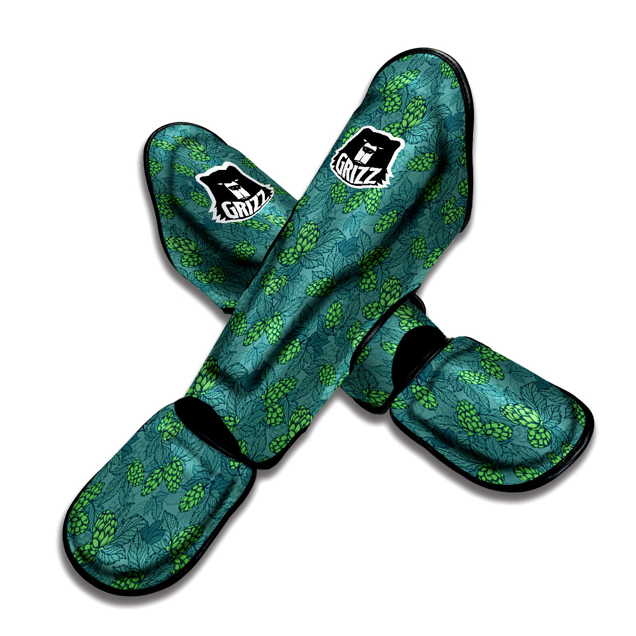 Hop Cone Cute Print Pattern Muay Thai Shin Guards-grizzshop