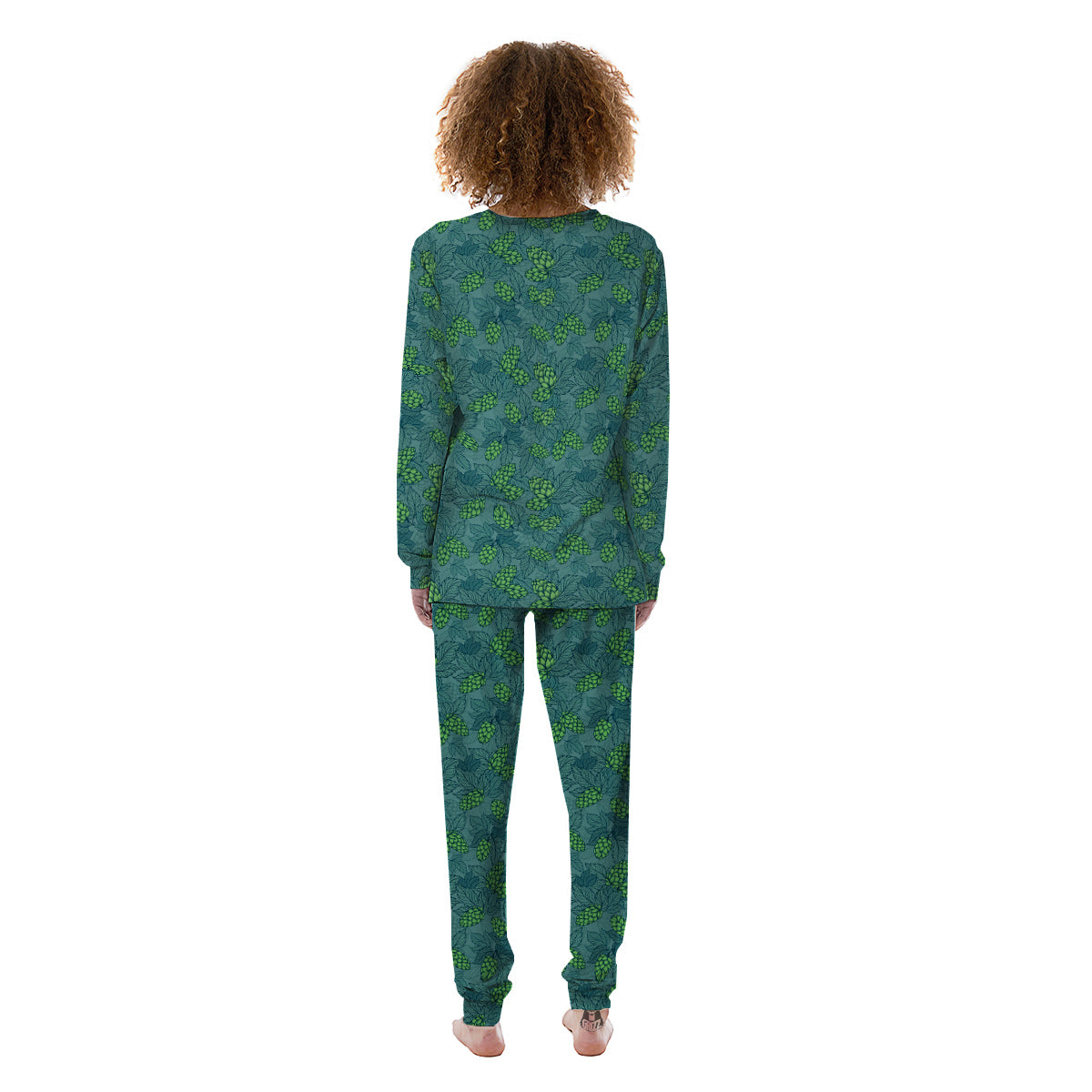 Hop Cone Cute Print Pattern Women's Pajamas-grizzshop