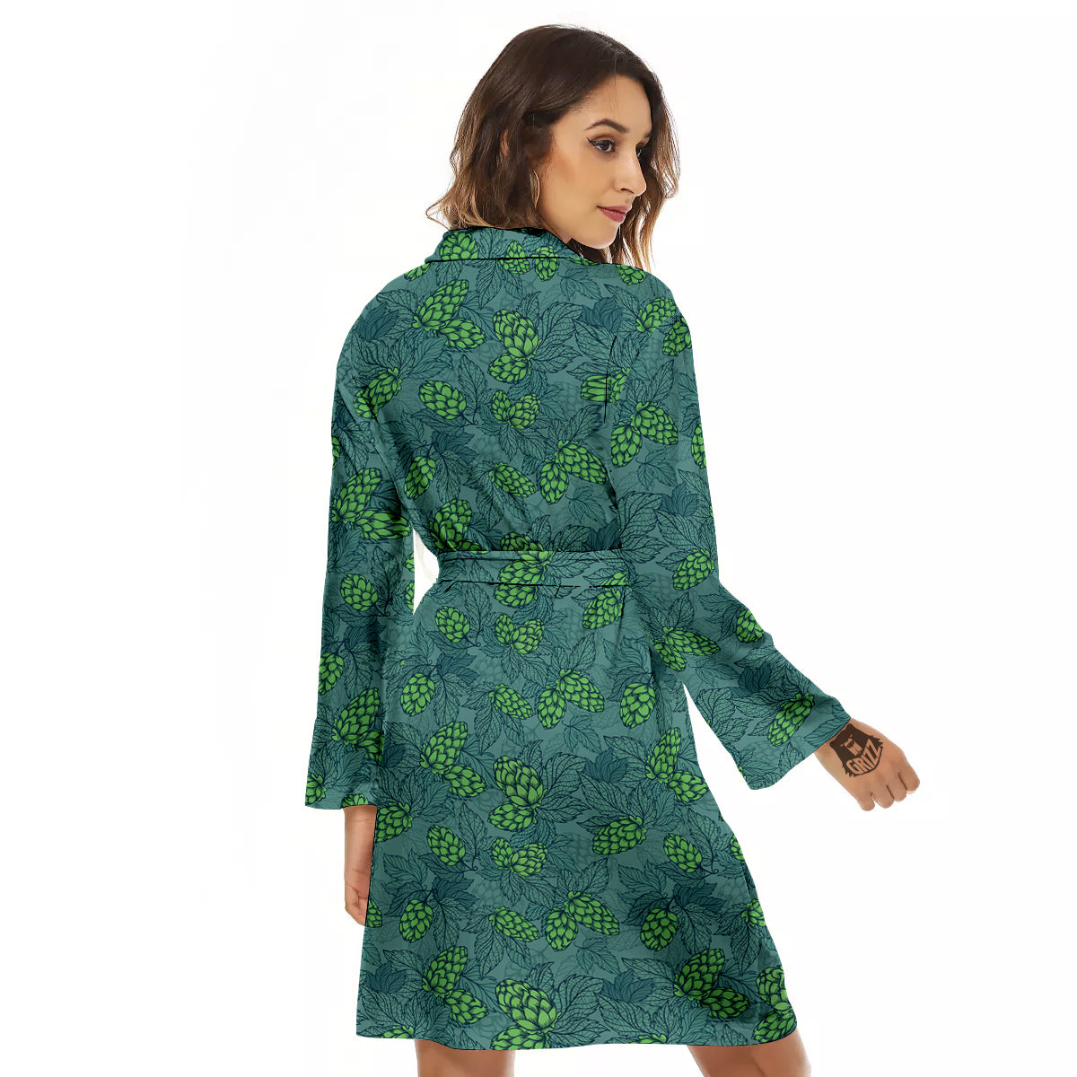 Hop Cone Cute Print Pattern Women's Robe-grizzshop