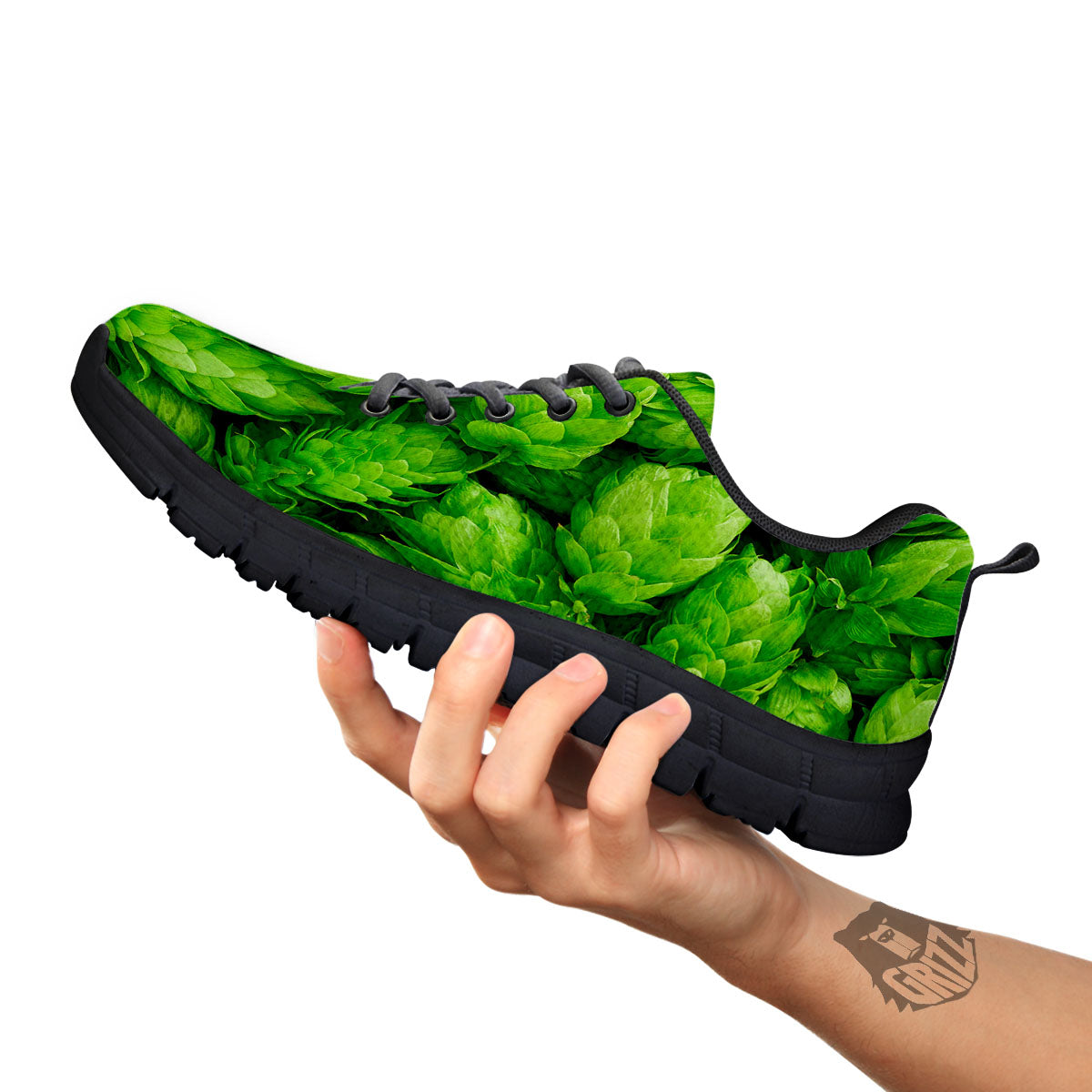 Hop Cone Fresh Print Black Sneaker-grizzshop