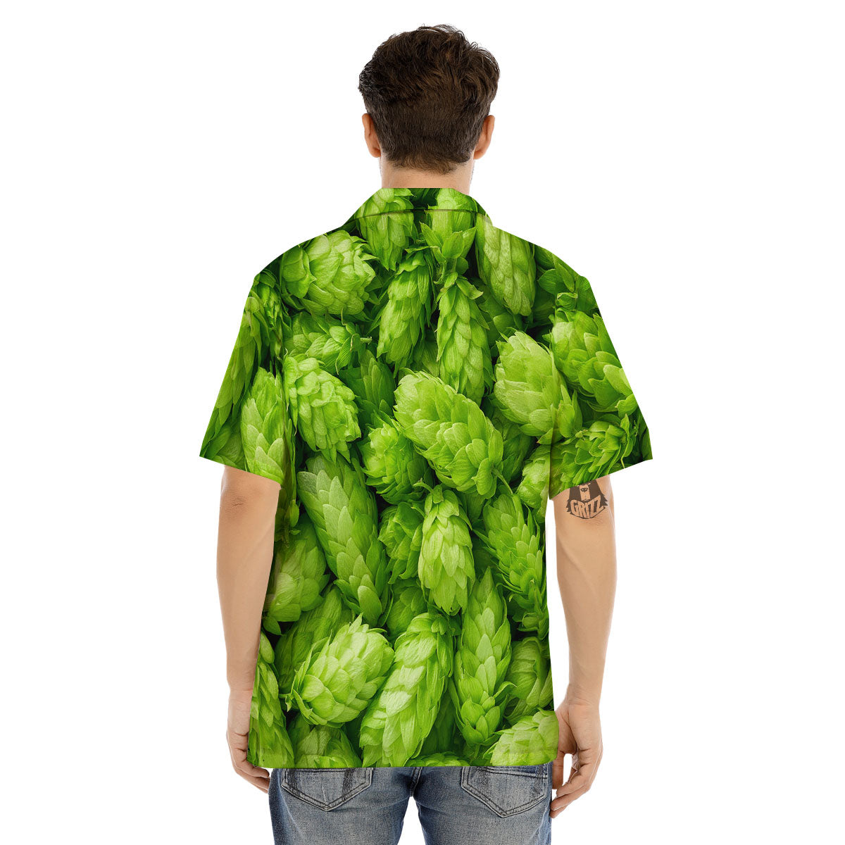 Hop Cone Fresh Print Men's Hawaiian Shirt-grizzshop