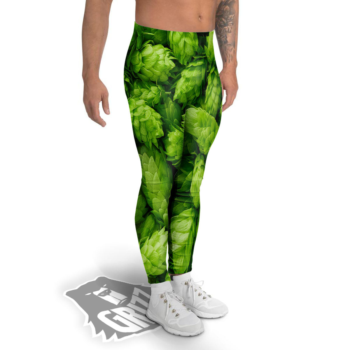 Hop Cone Fresh Print Men's Leggings-grizzshop