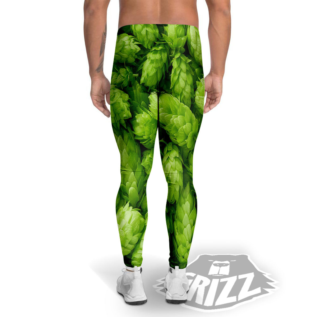 Hop Cone Fresh Print Men's Leggings-grizzshop