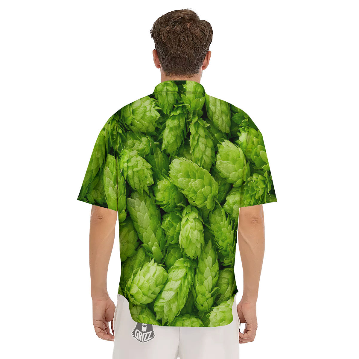 Hop Cone Fresh Print Men's Short Sleeve Shirts-grizzshop
