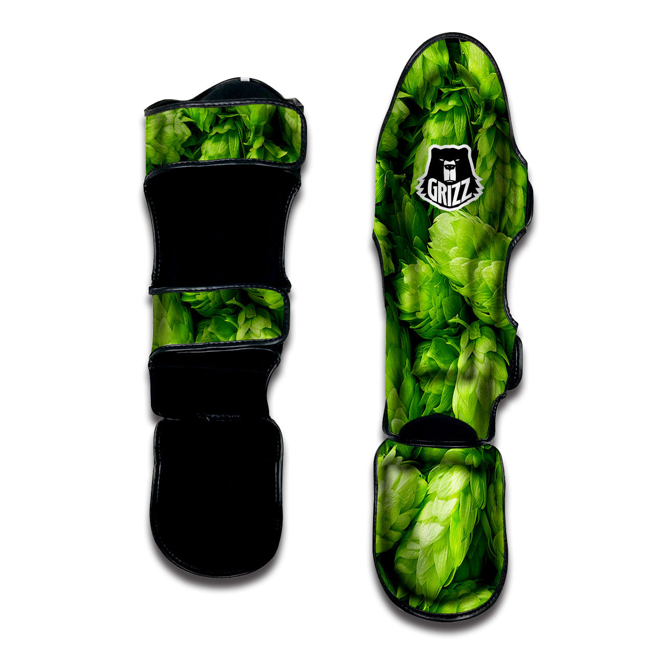 Hop Cone Fresh Print Muay Thai Shin Guards-grizzshop