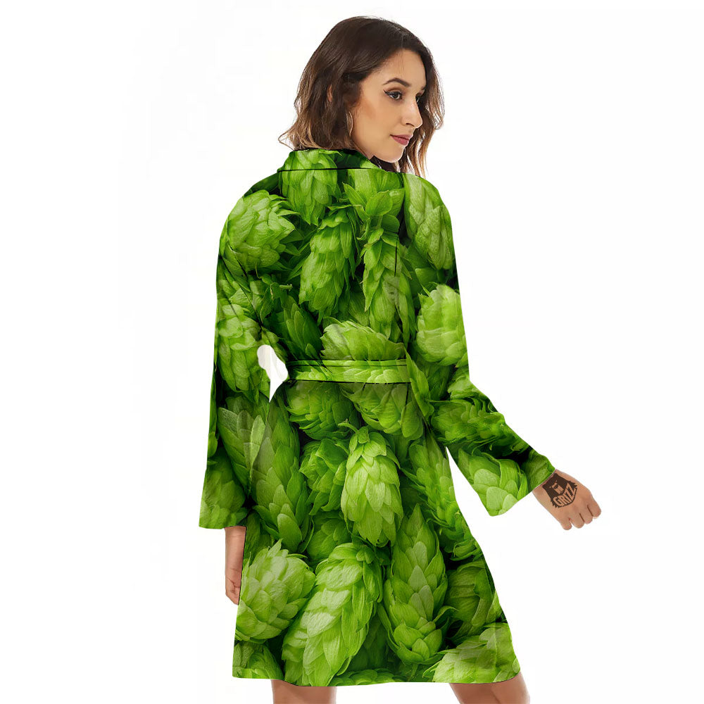 Hop Cone Fresh Print Women's Robe-grizzshop