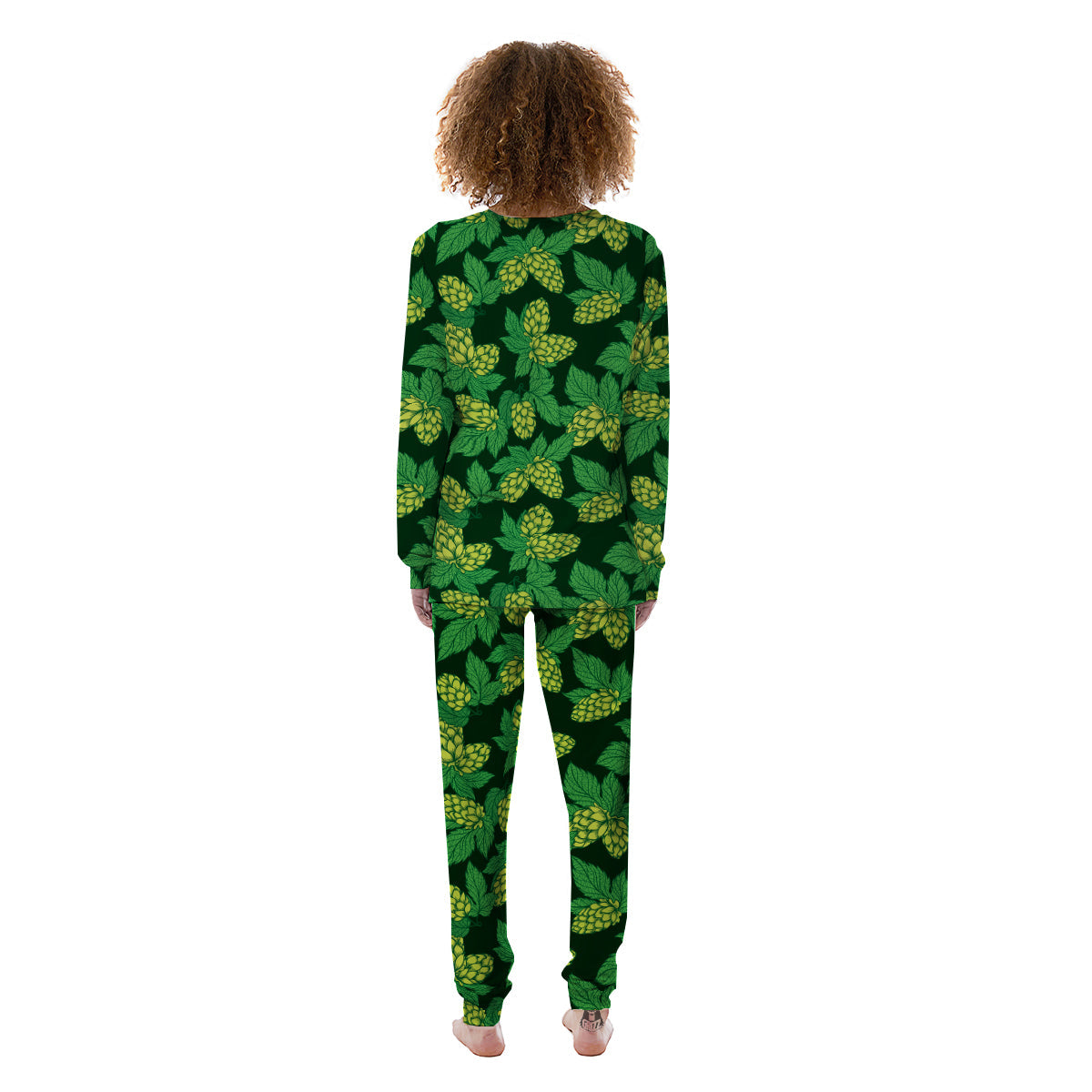 Hop Cone Vintage Print Pattern Women's Pajamas-grizzshop