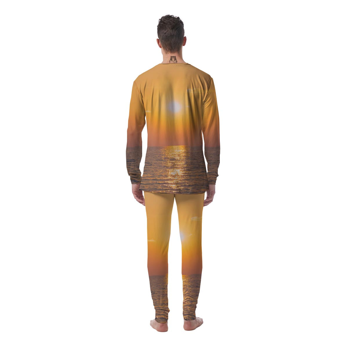 Horizon Sunrise Print Men's Pajamas-grizzshop