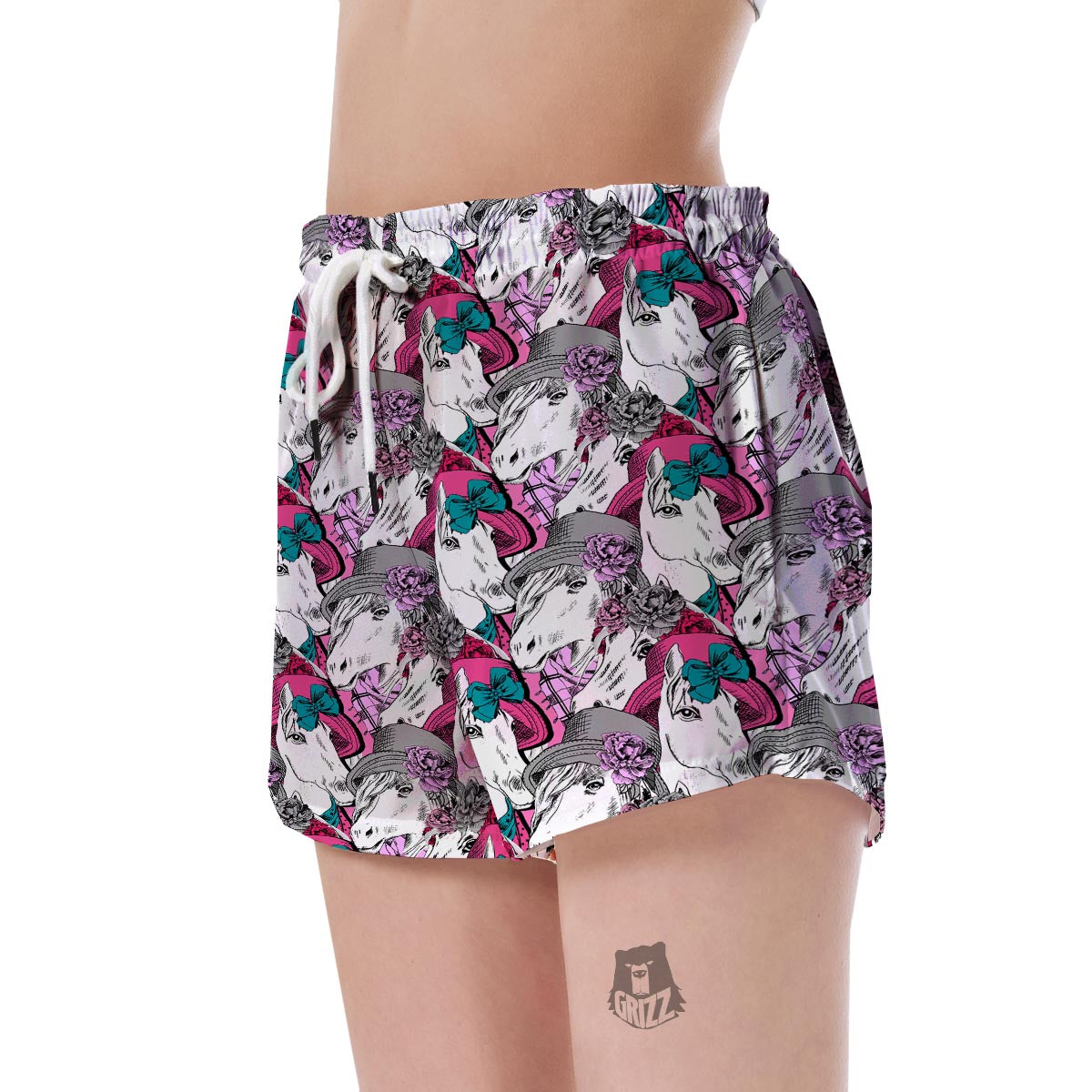 Horse Pattern Print Women's Shorts-grizzshop