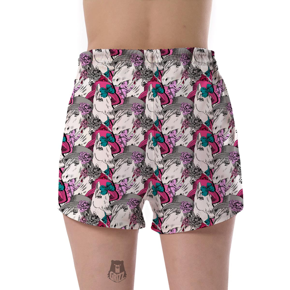 Horse Pattern Print Women's Shorts-grizzshop