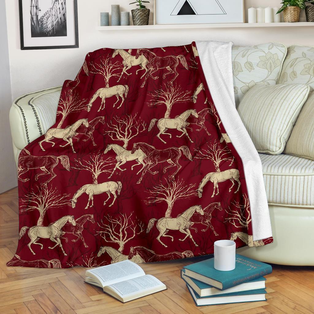 Horse Print Pattern Blanket-grizzshop
