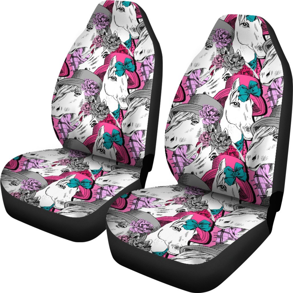 Horse Pattern Print Universal Fit Car Seat Cover-grizzshop