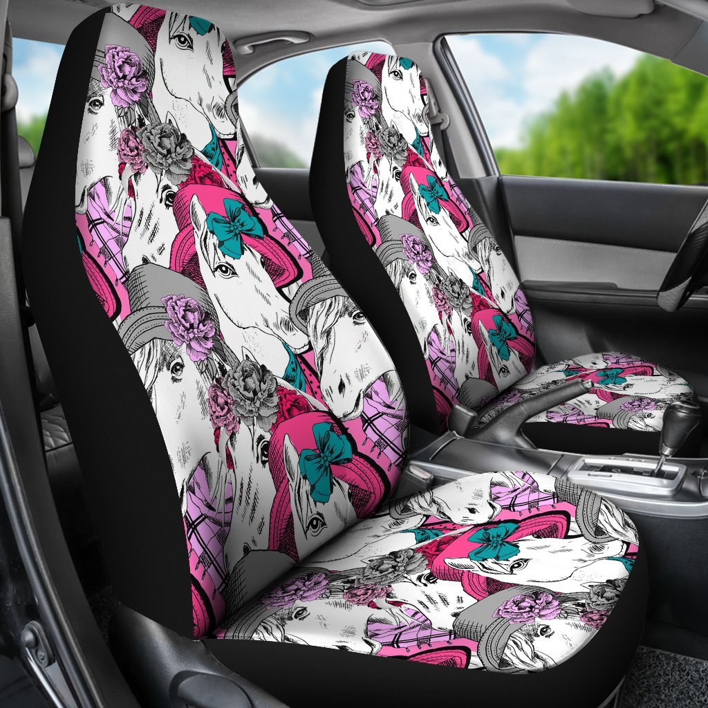 Horse Pattern Print Universal Fit Car Seat Cover-grizzshop