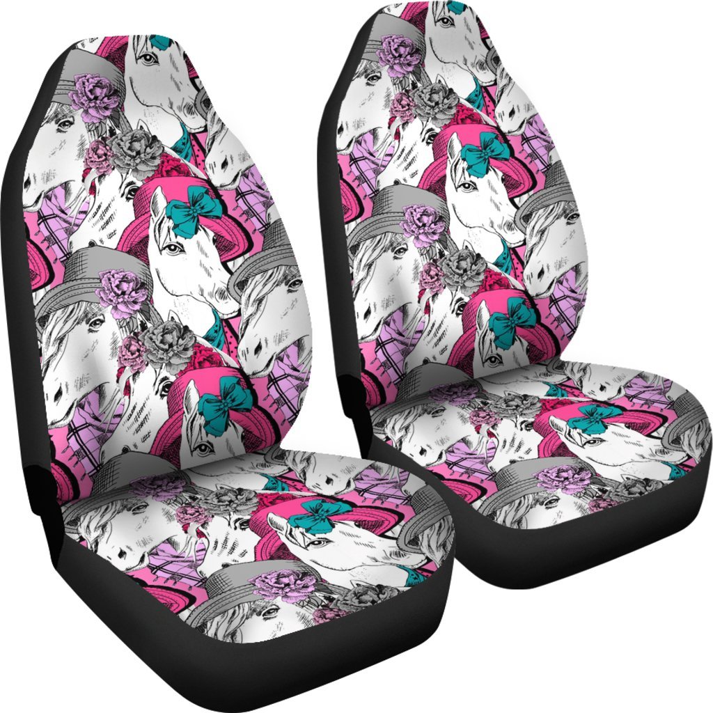 Horse Pattern Print Universal Fit Car Seat Cover-grizzshop
