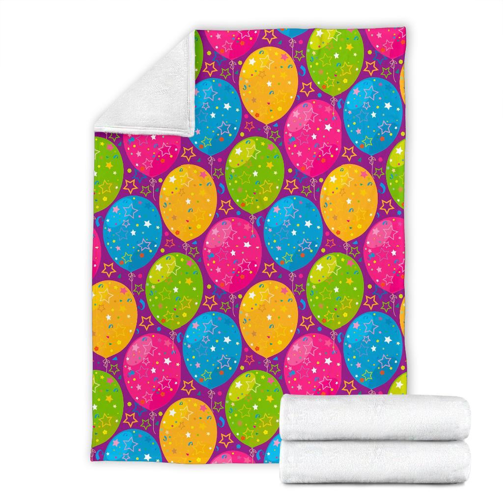Hot Air Balloon Colorful Pattern Print Blanket-grizzshop