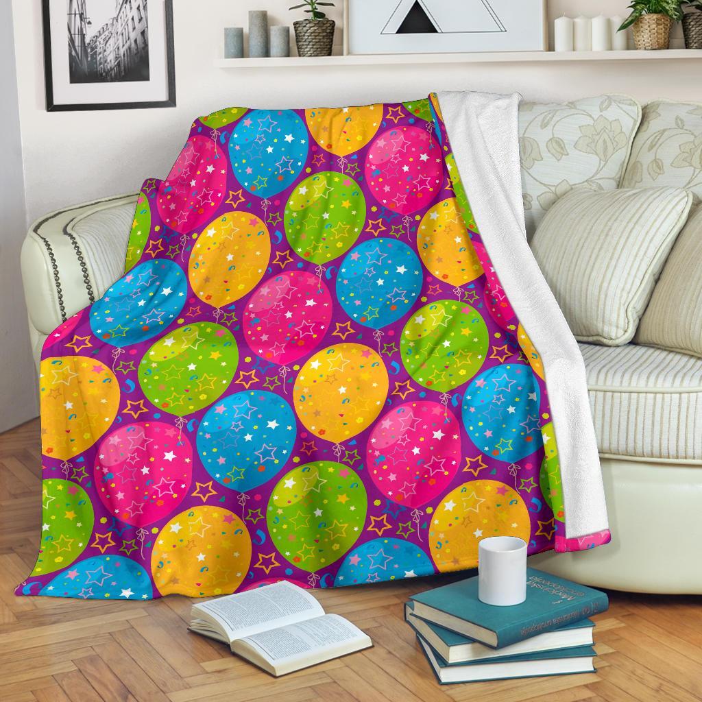 Hot Air Balloon Colorful Pattern Print Blanket-grizzshop