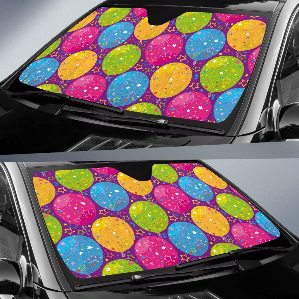 Hot Air Balloon Colorful Pattern Print Car Sun Shade-grizzshop