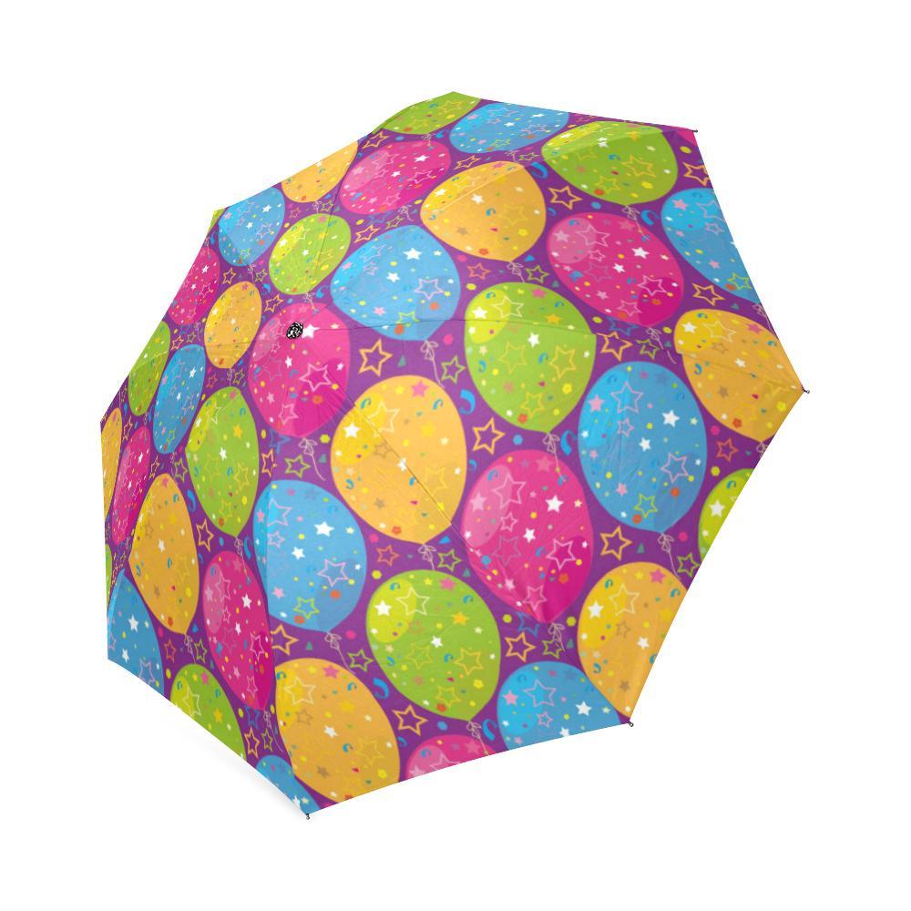 Hot Air Balloon Colorful Pattern Print Foldable Umbrella-grizzshop